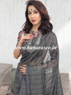 Bhagalpur Cotton Silk Ghichha Work Saree-Black