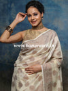 Banarasee Cotton Mix Ghichha Work Saree-White