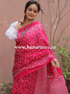 Handloom Mul Cotton Hand-block Print Saree-Pink