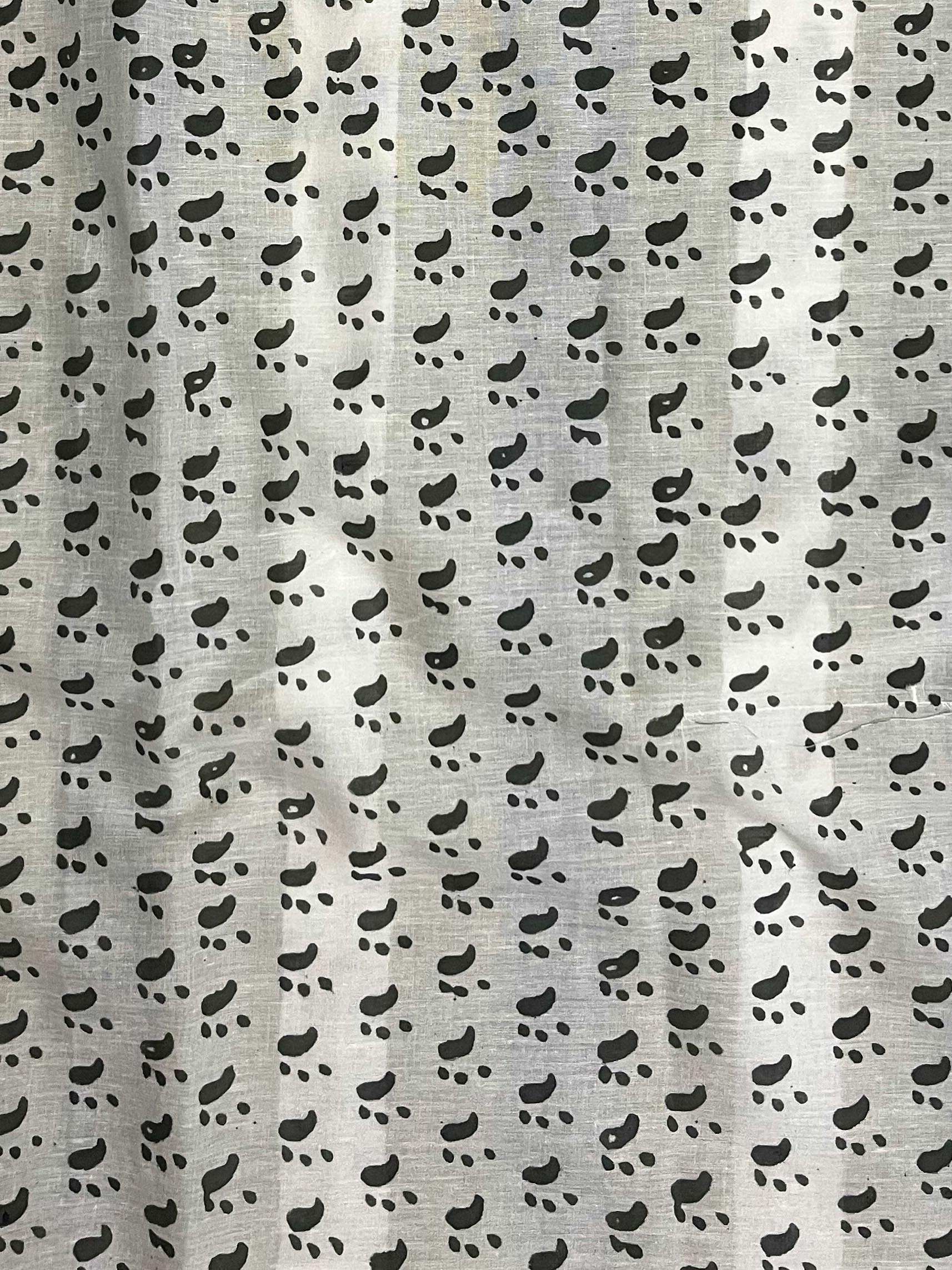 Handloom Mul Cotton Hand-block Print Saree-White