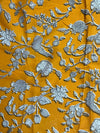Handloom Mul Cotton Hand-block Print Saree-White