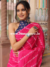 Handloom Mul Cotton Shibori Print Saree-Pink