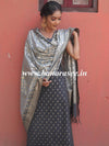 Banarasee Handloom Chanderi Silk Ombre Dyed Zari Work Salwar Kameez Dupatta Set-Grey