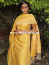 Banarasee Semi-Silk Salwar Kameez Fabric With Resham Design-Yellow