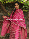 Banarasee Semi-Silk Salwar Kameez Fabric With Resham Design-Pink