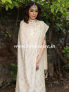Banarasee Semi-Silk Salwar Kameez Fabric With Resham Design-White