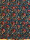 Banarasee Velvet Chiffon Sari With Swarovski Border & Contrast Sequins Work Blouse-Violet & Peach