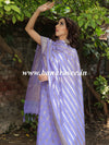 Banarasee Handloom Chanderi Cotton Zari Work Salwar Kameez Dupatta Set-Lavender