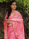 Banarasee Handloom Chanderi Cotton Zari Work Salwar Kameez Dupatta Set-Pink