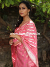Banarasee Handloom Chanderi Cotton Zari Work Salwar Kameez Dupatta Set-Pink