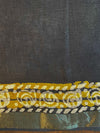 Linen Cotton Bagru Hand-Block Printed Saree-Black