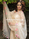 Banarasee Brocade Salwar Kameez Fabric With Embroidered Organza Dupatta-Gold