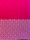 Handloom Mul Cotton Hand-block Print Saree-Pink