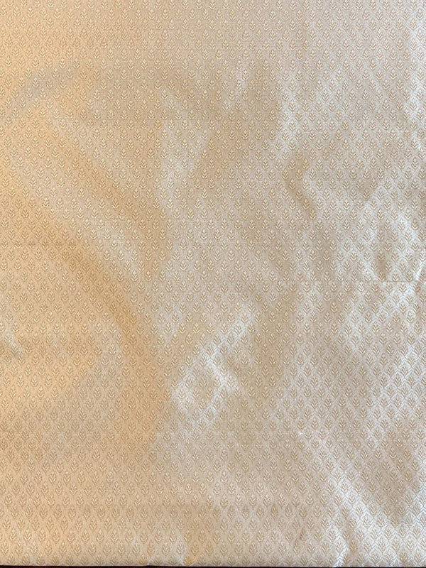 Banarasee Semi-Silk Salwar Kameez Fabric With Resham Design-White