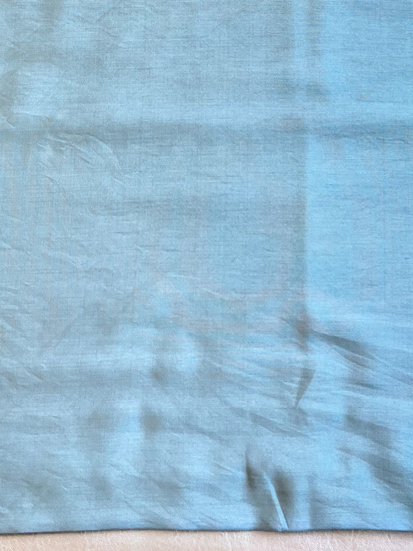 Banarasee Embroidered Linen Tissue Salwar Kameez With Dupatta-Pastel Blue