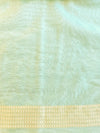 Banarasee Organza Silk Saree With Zari & Meena Jaal & Border-Mint Green