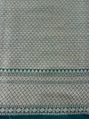 Banarasee Handwoven Pure Silk Cotton Saree With Zari Buti & Border-Deep Green