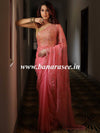 Banarasee Organza Silk Hand-Work Saree- Pink