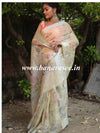 Banarasee Linen Cotton Digital Print Silver Zari Saree-Pastel Yellow