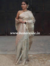 Banarasee Organza Mix Saree With Antique Zari Rangkat Design-Grey