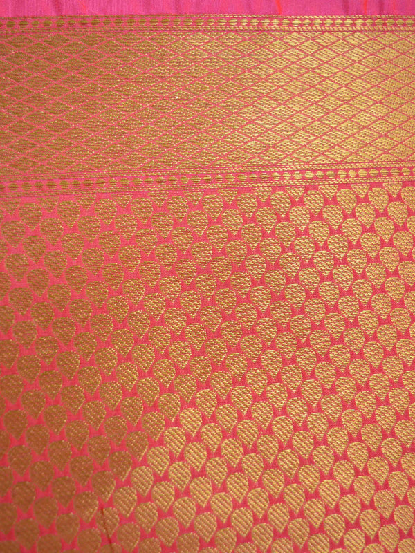 Banarasee Art Silk Saree With Meena Buta Work-Pink