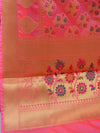 Banarasee Art Silk Saree With Meena Buta Work-Pink